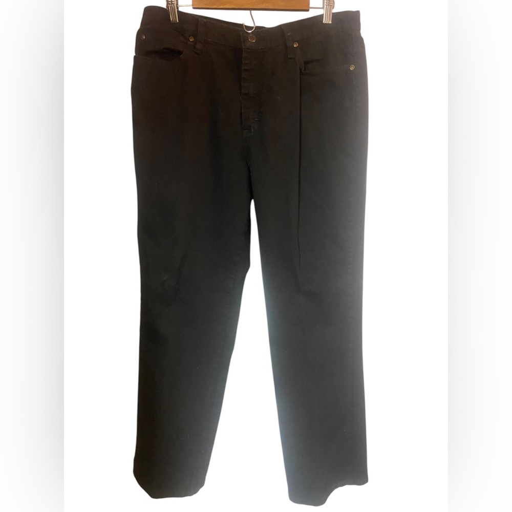 Lee relaxed fit classic black wash denim jeans ladies 16 medium pants